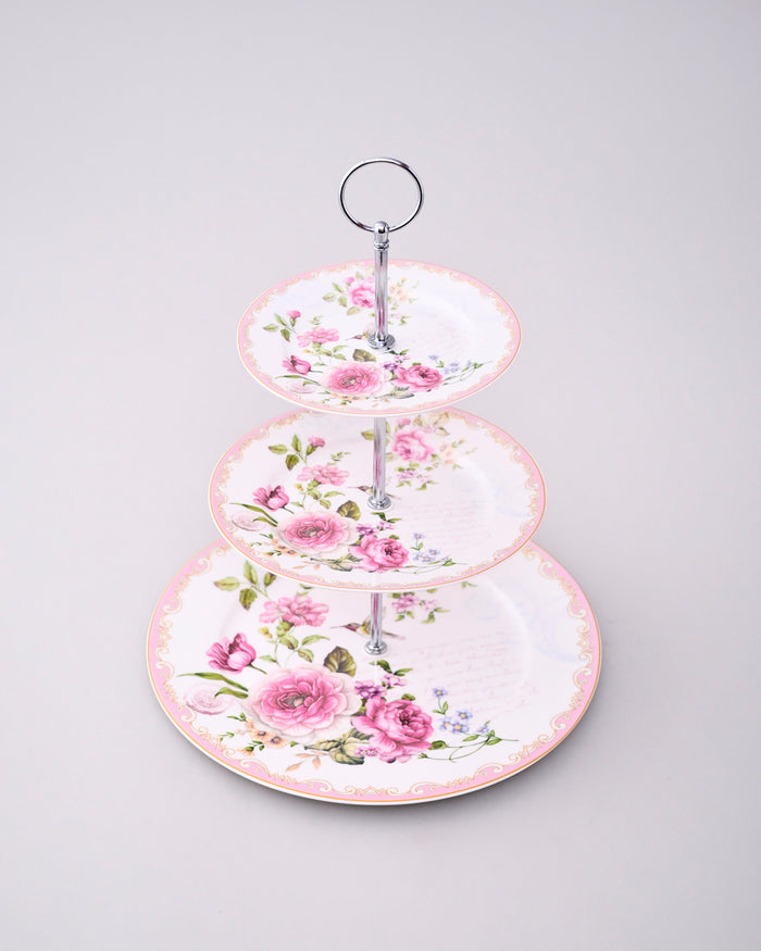 Royal Rose Garden 3-Tier Cake Stand