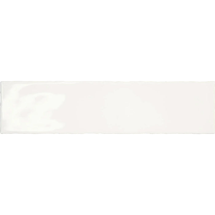 Rural Flat White Traditional Edge Brick Effect 7.5 x 30cm White Body Tile - 1sqm perbox