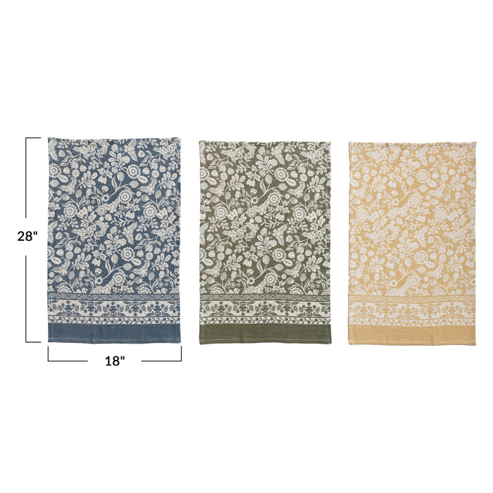 S/3 Cotton Printed Tea Towel