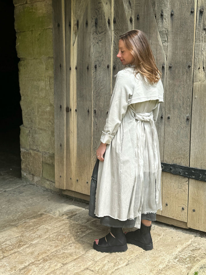 Sanctamuerte Cotton Trench Coat with Silk - 2 Colours