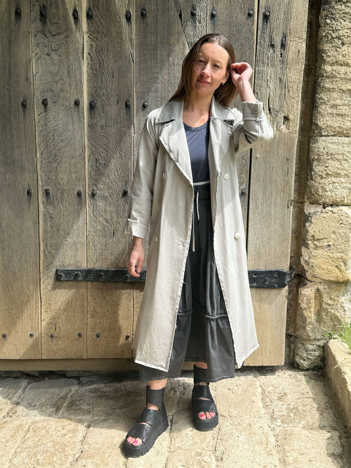 Sanctamuerte Cotton Trench Coat with Silk - 2 Colours