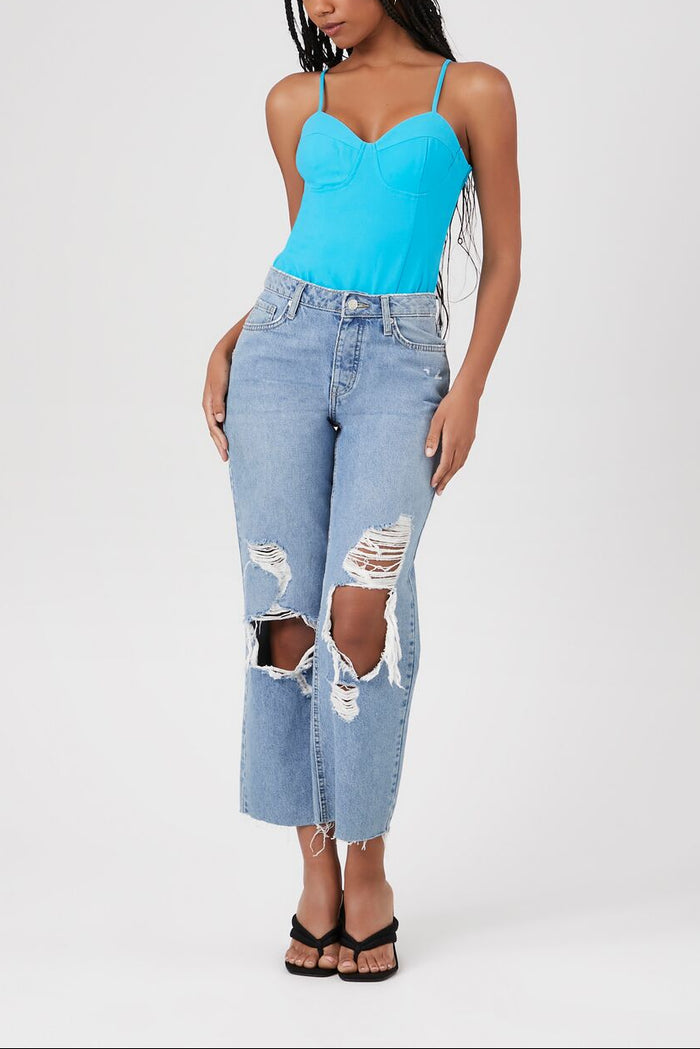 Satin Bustier Sweetheart Bodysuit