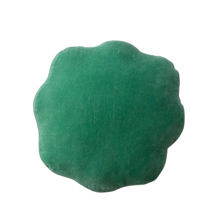 Scalloped Pillow with Embroidery & Velvet