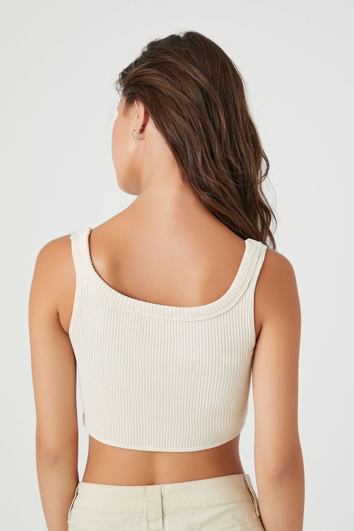 Seamless Curve-Hem Cropped Tank Top