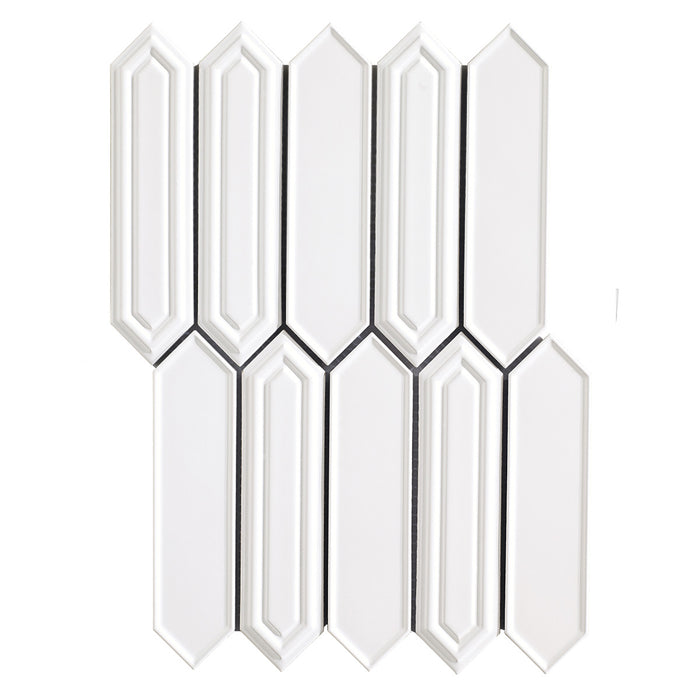 Sevilla Blanco Gloss 35.2 x 25.5cm Mosiac Sheet