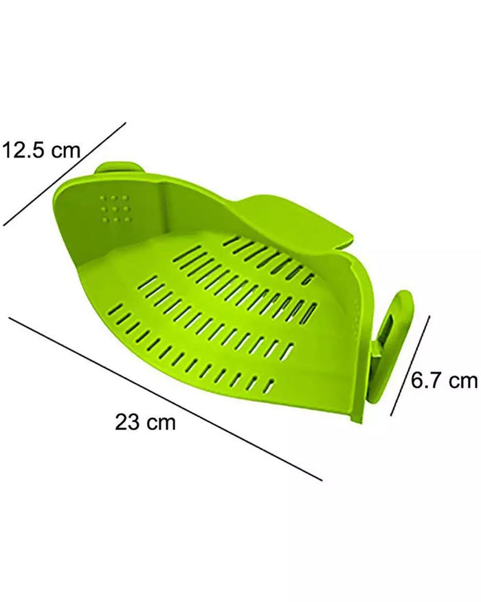 Silicone Food Strainer - Green - The Decor Kart