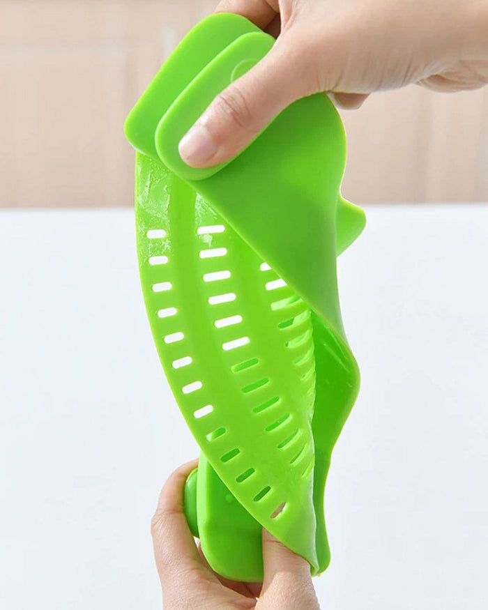 Silicone Food Strainer - Green - The Decor Kart