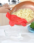 Silicone Food Strainer - Red - The Decor Kart