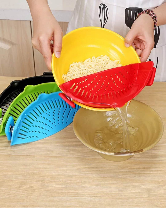 Silicone Food Strainer - Red - The Decor Kart