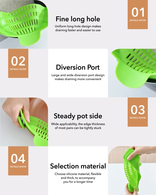 Silicone Food Strainer - Red - The Decor Kart