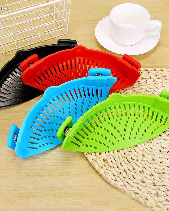 Silicone Food Strainer - Red - The Decor Kart