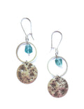 Silver Moon + Apatite Hoop Earrings