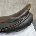 **SOLD** Ainsley Chester Jump Saddle, 17" Seat, Forward Flap, Medium Tree, Wool Flocked Panels
