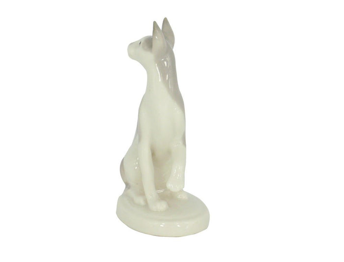 Sphinx Cat Gray Lomonosov Porcelain Collectible Figurine