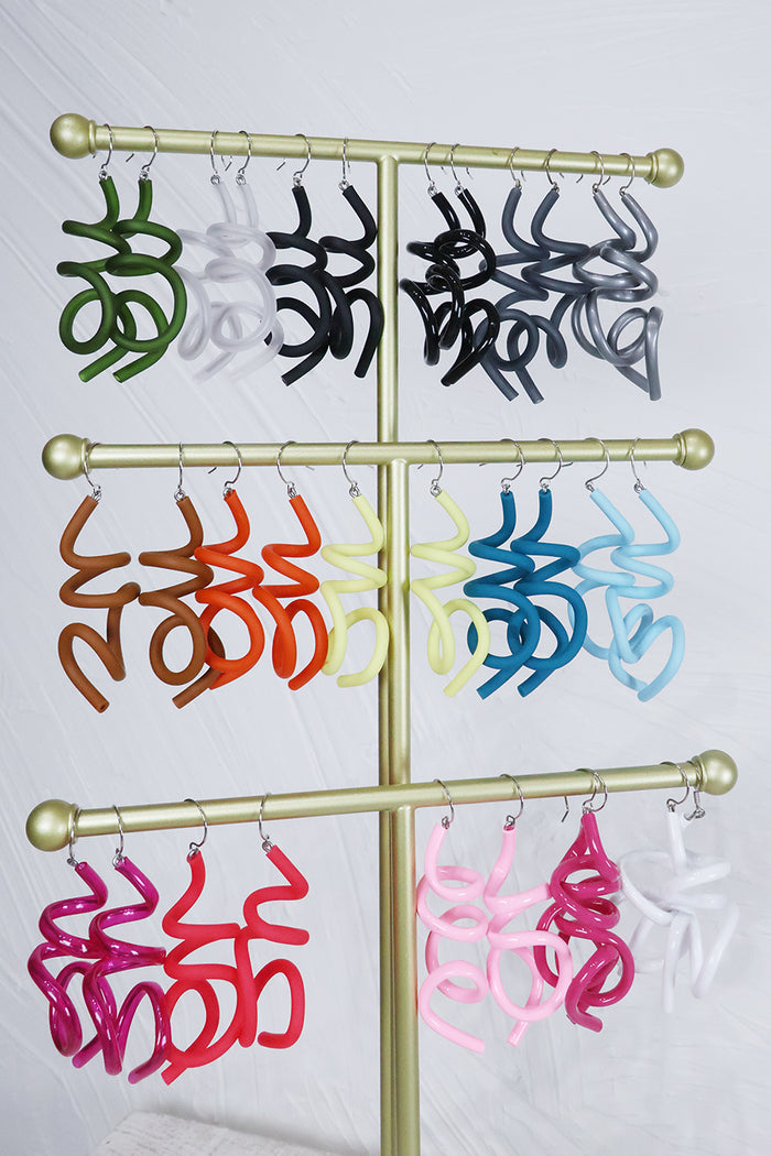 Squiggle Earrings - Many Colours