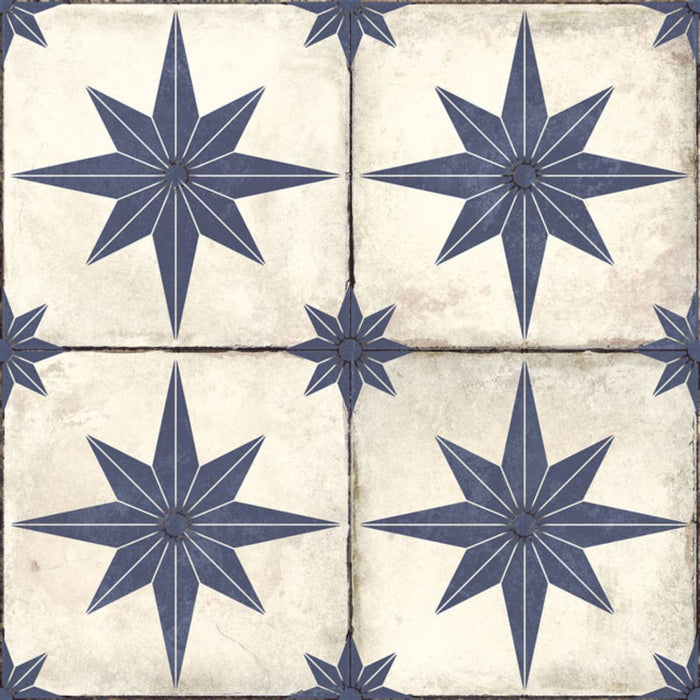 Star Blue Pattern 45 x 45cm Tile - 1.62sqm perbox