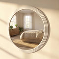 Stepped Round Wall Mirror Oyster