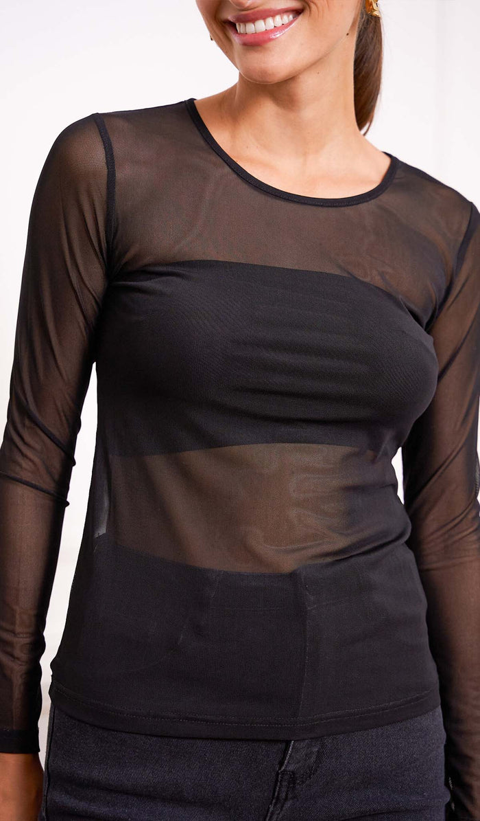 Stretch Mesh Top - 29600 - 7 Colours