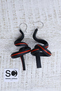 Stripe Squiggle Earrings - 3 Colours