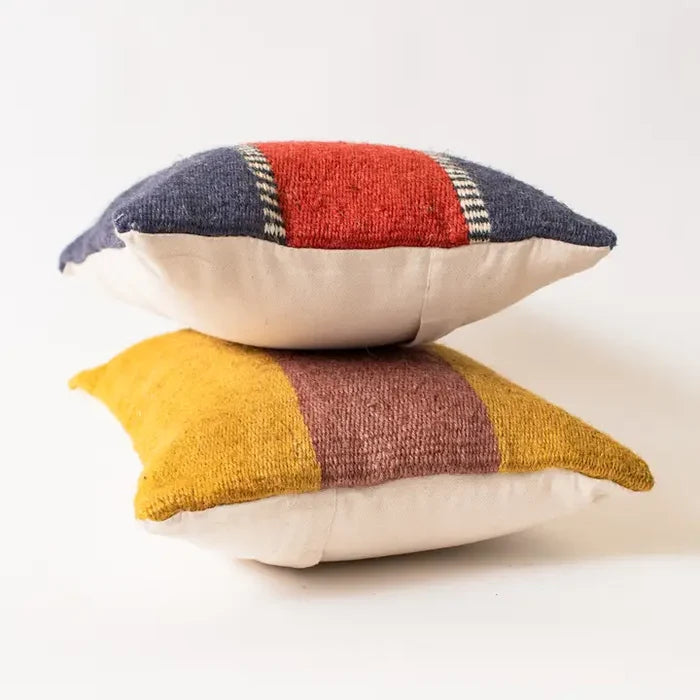 Striped Jute Lumbar Pillow