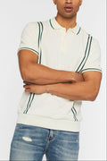 Striped-Trim Polo Shirt