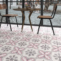 Swansea Orchid Pink 45 x 45cm Porcelain Pattern Tile - 1.22 sqm perbox