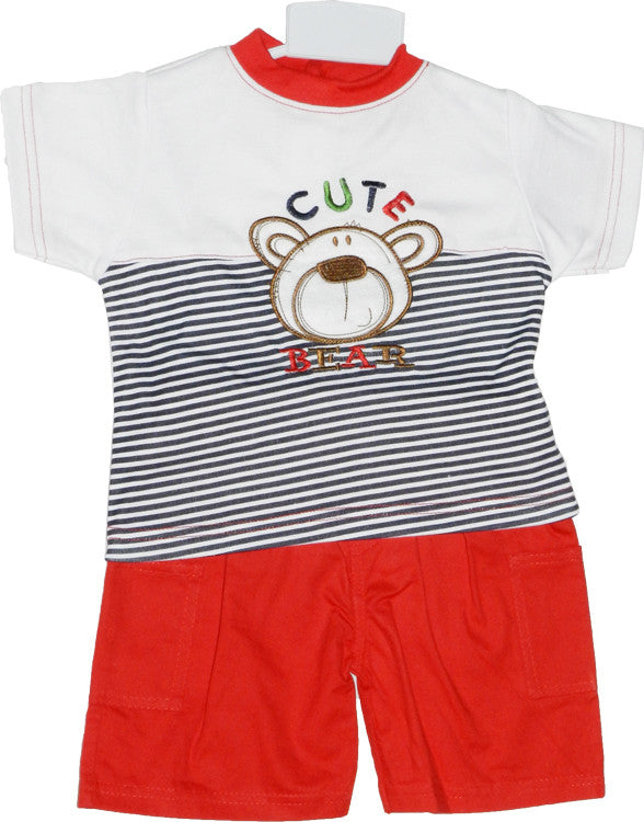 T-SHIRT AND SHORTS SET- Cute Bear