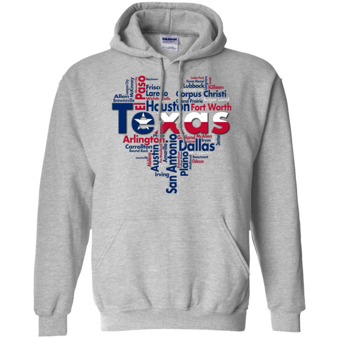 Texas City Heart T- Shirt - T-shirt Teezalo