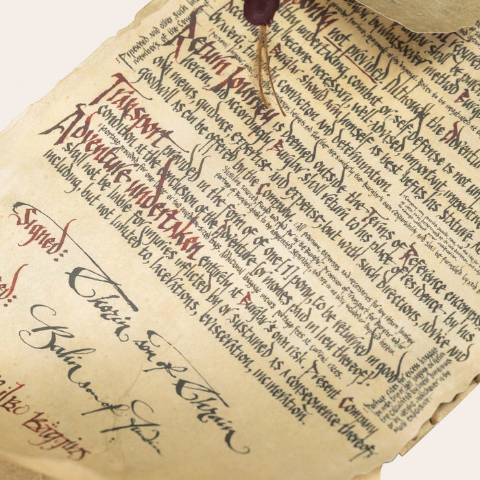 The Burglar Contract of Bilbo Baggins™ Miniature Prop Replica