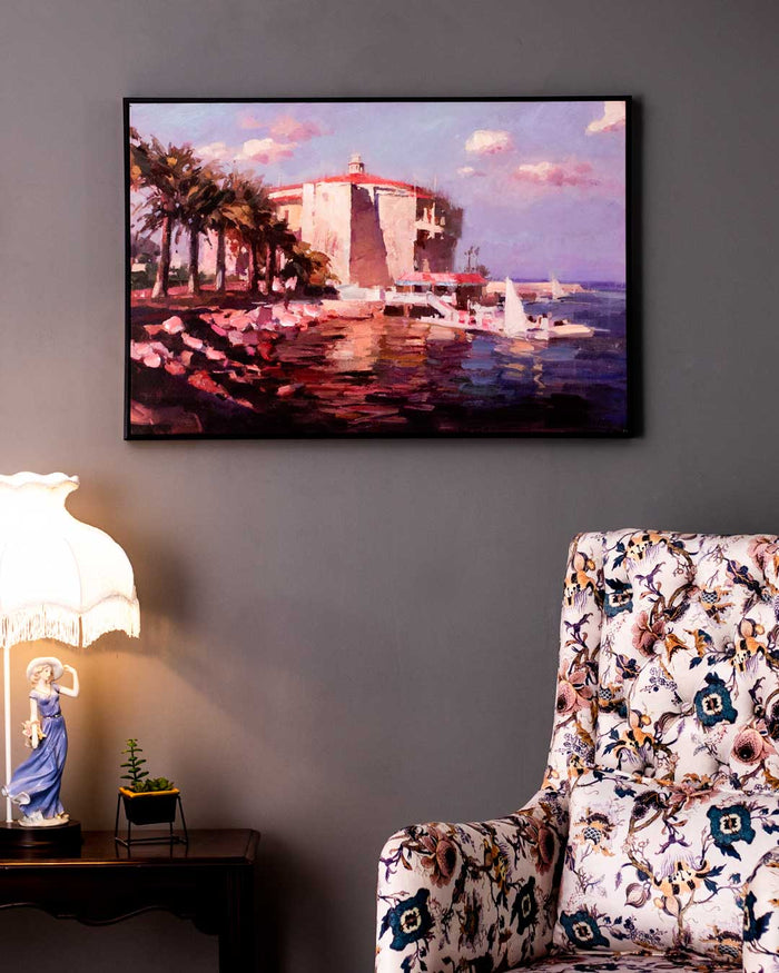 The South of France Semi Hand-made Wall Art - 36*24  Inch - The Decor Kart