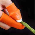 Thumb Knife Cutter cutting a stem.
