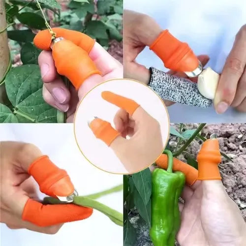 Image of multiple views of the thumb knife cutter.