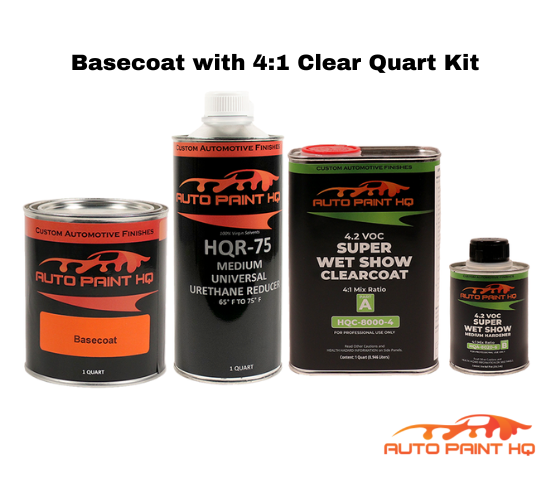 Toyota 219 Celestial Black Metallic Basecoat Clearcoat Quart Complete Paint Kit