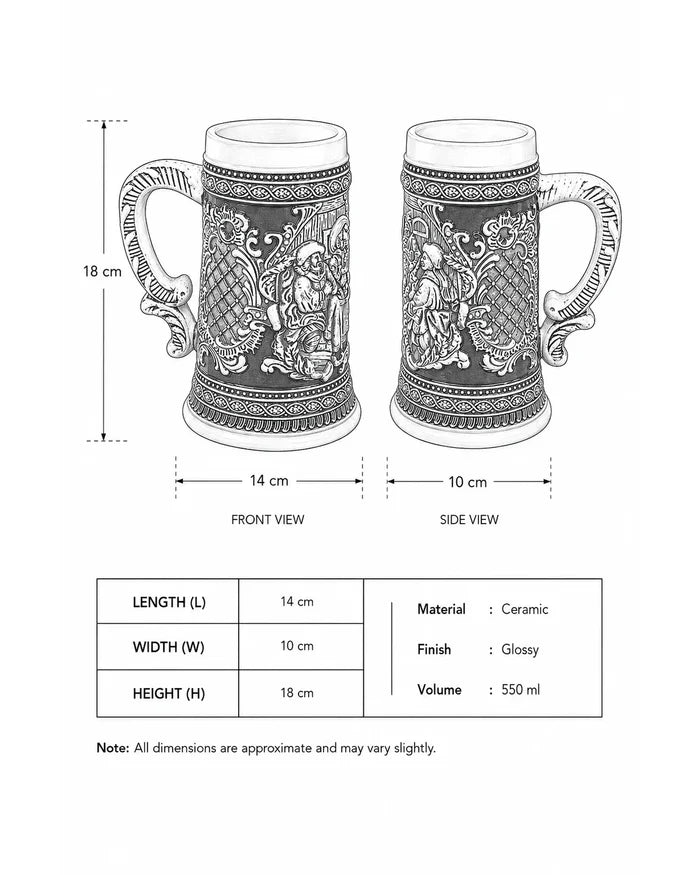 Traditional Bavarian - Vintage Stein Beer Mug