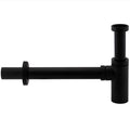Tre Mercati Matt Black Modern Wall Mounted Round Bottle Trap