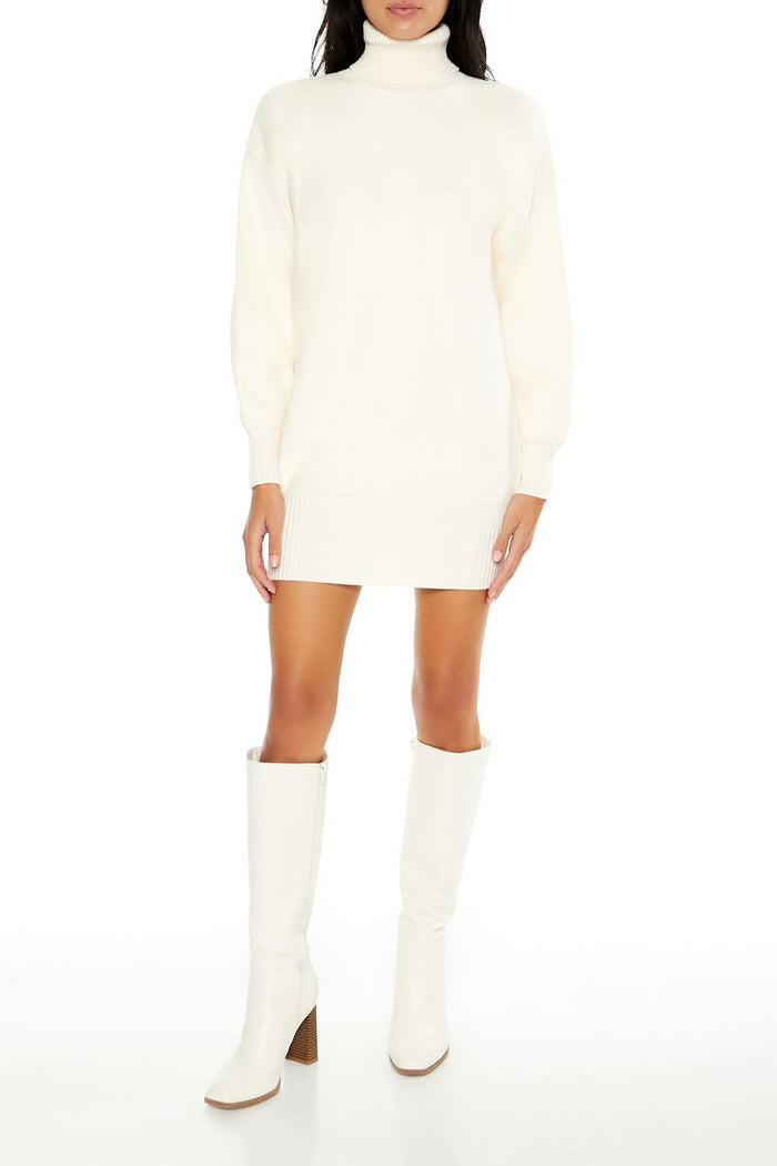 Turtleneck Mini Sweater Dress