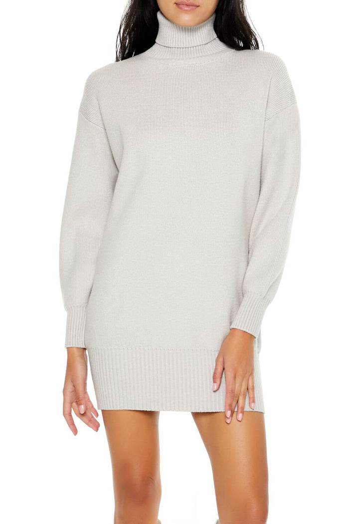 Turtleneck Mini Sweater Dress