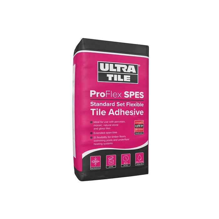 UltraTile ProFlex SPES S1 Standard Set Flexible Tile Adhesive - 20kg - White