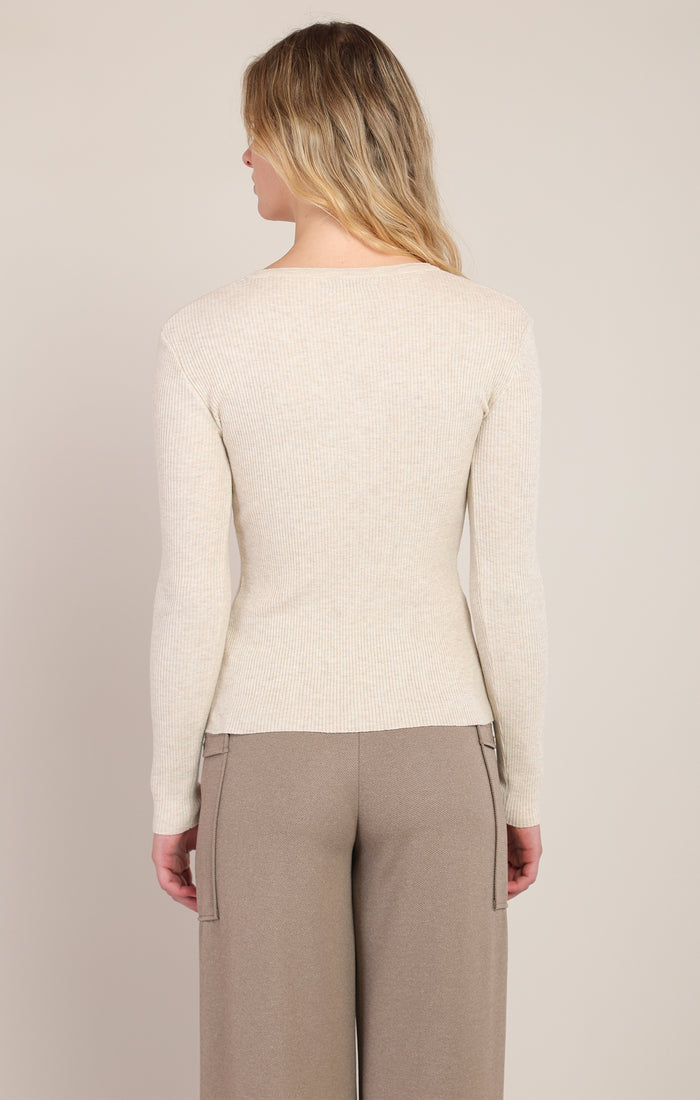 Victoria Ribbed Long Sleeve Acorn Home + Apparel