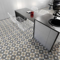 Victorian Elmer 20 x 20cm Matt Porcelain Pattern Floor Tile - 0.6sqm perbox