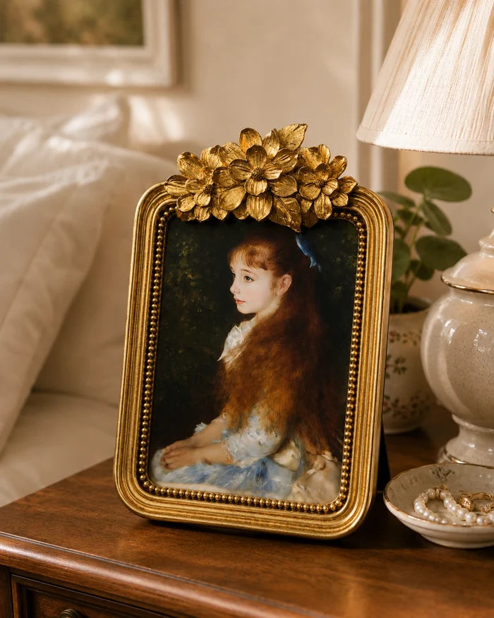 Victorian Gold Floral Photo Frame