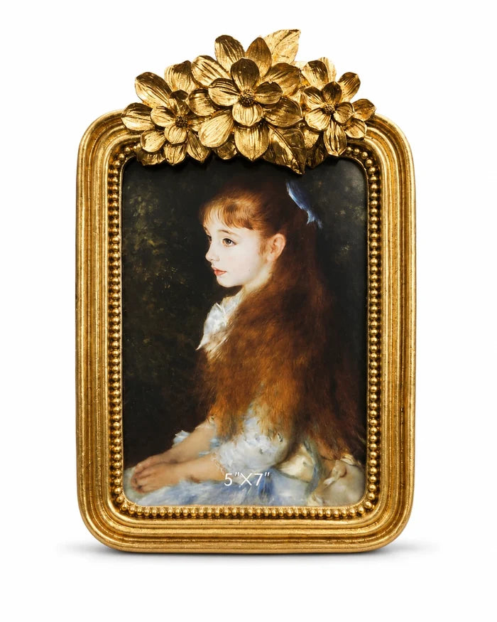 Victorian Gold Floral Photo Frame