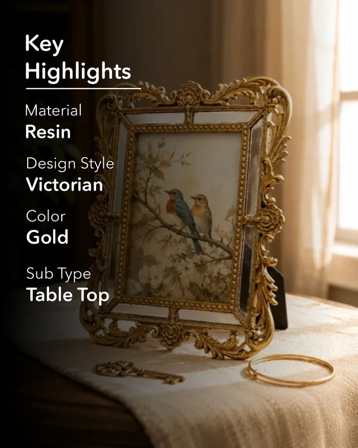 Victorian Gold Mirror Photo Frame