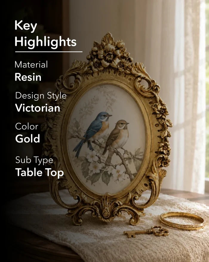 Victorian Oval Gold Photo Frame