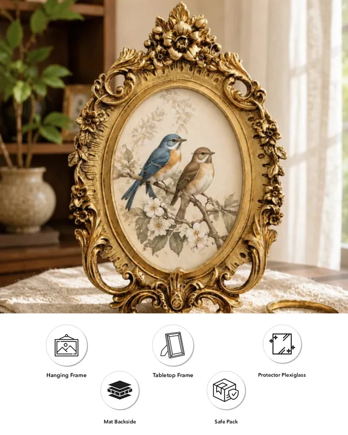 Victorian Oval Gold Photo Frame