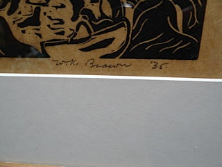 W. H. Brown Block Print “Indian Funeral”