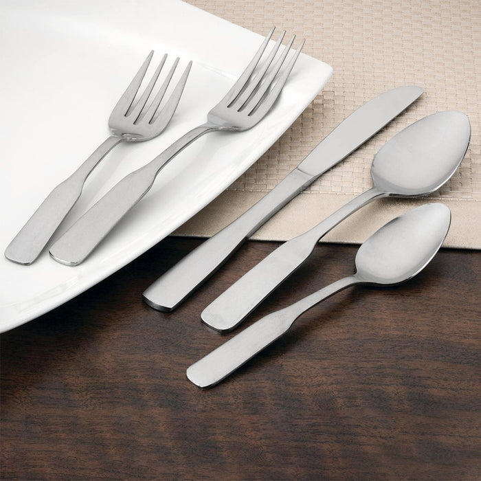 Walco 4701 Derby 6 3/16" 18/0 Stainless Steel Medium Weight Teaspoon - 12/Pack