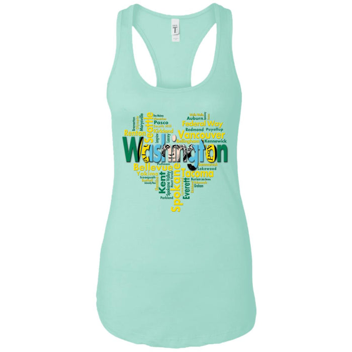 Washington City Heart T-Shirt - T-shirt Teezalo