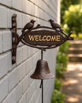 Welcome - Cast Iron Wall Mounted Bell