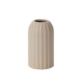 White Ribbed Tube Vase